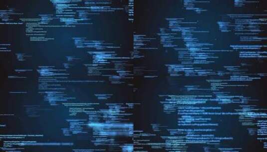 蓝色科技数据代码高清在线视频素材下载