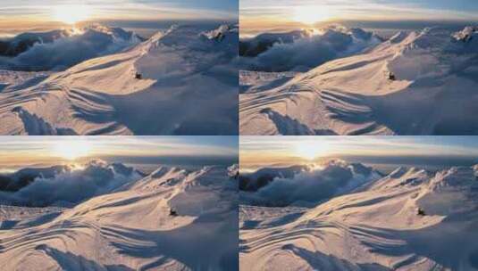 日落时的雪山高清在线视频素材下载