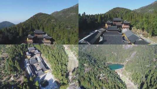 J浙江温州苍南寺庙4K航拍视频高清在线视频素材下载