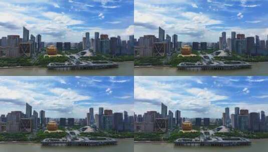 杭州钱江新城金融商业CBD建筑高清在线视频素材下载