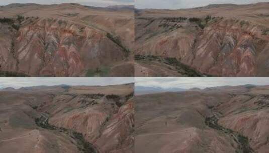 山谷的红色山脉的火星谷高清在线视频素材下载