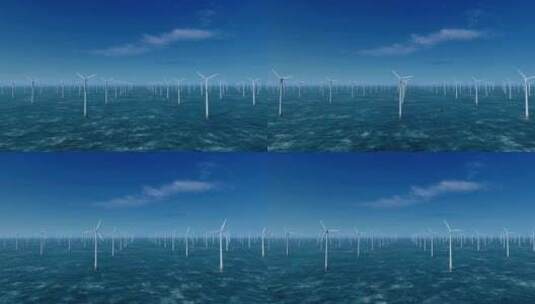 新能源 风力发电场高清在线视频素材下载