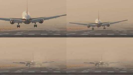 飞机起飞飞机降落航班高清在线视频素材下载