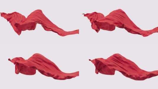 红绸 党政 背景 红色 丝绸 飘动高清在线视频素材下载