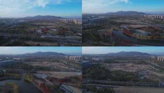 南京江宁麒麟生态公园航拍高清在线视频素材下载
