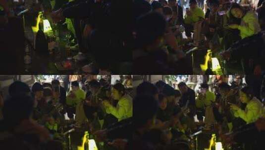 大理丽江古城酒吧街弹唱表演高清在线视频素材下载