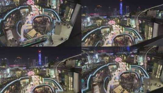 中国广东省广州市天河区天环广场迎春装饰高清在线视频素材下载