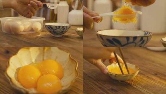 打蛋分离蛋清高清在线视频素材下载