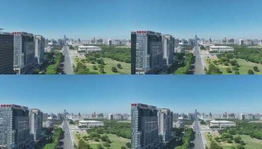 东莞航拍东莞大道城市建筑风光国贸中心大厦高清在线视频素材下载