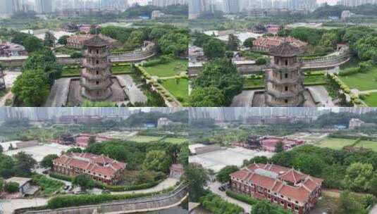 福建莆田南山广化寺释迦文佛塔航拍高清在线视频素材下载