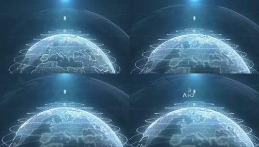 粒子地球技术Word安卓高清在线视频素材下载