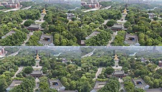 重庆华岩旅游风景区华岩寺航拍高清在线视频素材下载