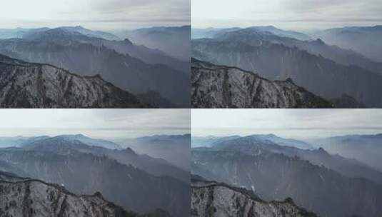 杭州临安大明山牵牛岗群山风景航拍高清在线视频素材下载