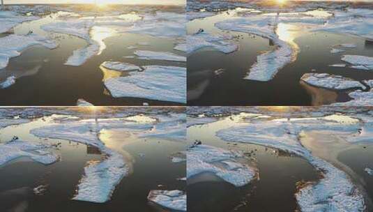 航拍雪景 唯美冬日空镜 立冬 冬至节气高清在线视频素材下载