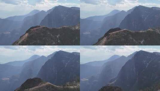 四川大凉山悬崖山脉航拍-彝族-阿布采洛高清在线视频素材下载