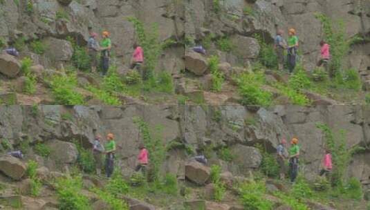 人们在攀岩高清在线视频素材下载