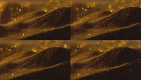 2K高速摄影特写吹动的沙子高清在线视频素材下载