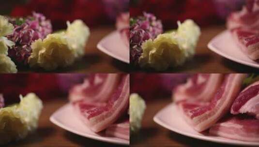 五花肉食材美食猪肉 (6)高清在线视频素材下载