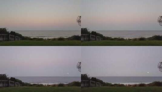 太阳从海滨升起延时高清在线视频素材下载