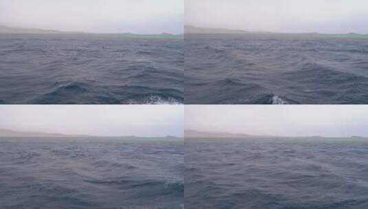 波浪翻滚的海洋景观高清在线视频素材下载