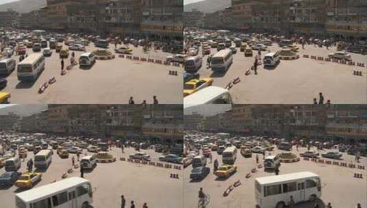 繁忙的喀布尔城市中心高清在线视频素材下载