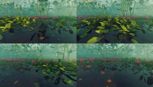 沼泽地的雨动画高清在线视频素材下载
