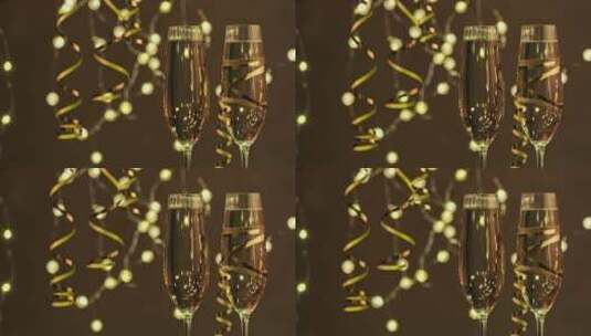 圣诞节香槟装饰品高清在线视频素材下载