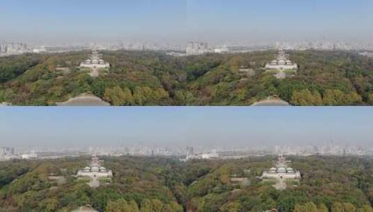 江苏南京雨花台烈士陵园4A景区航拍高清在线视频素材下载