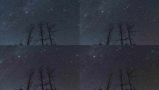 冬季星空延时4K银河夜空宇宙星系运动素材高清在线视频素材下载