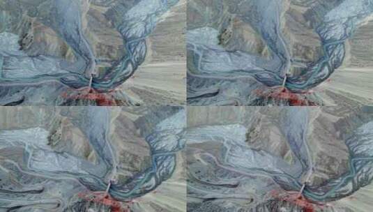 新疆安集海大峡谷自然风光航拍高清在线视频素材下载