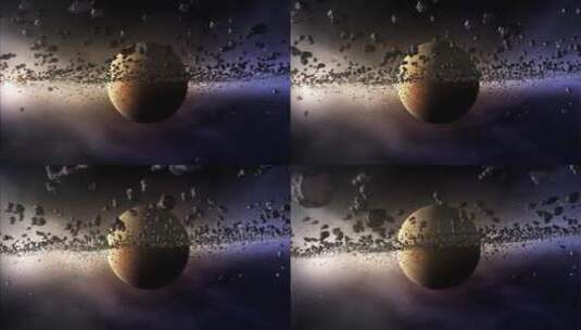 围绕太阳系外行星形成环高清在线视频素材下载