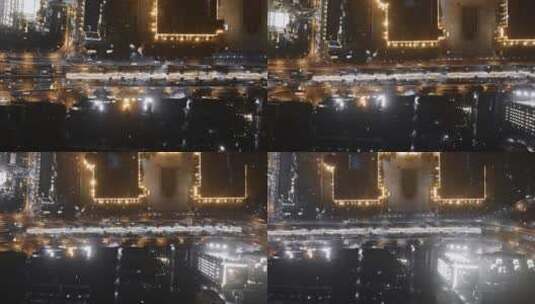 上海浦西延安高架夜景延时高清在线视频素材下载