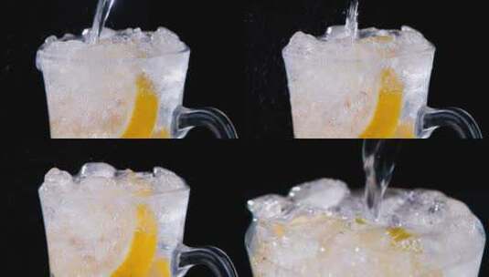 柠檬雪碧饮料高清在线视频素材下载