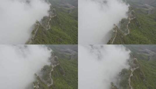 北京箭扣长城夏季云海风光高清在线视频素材下载