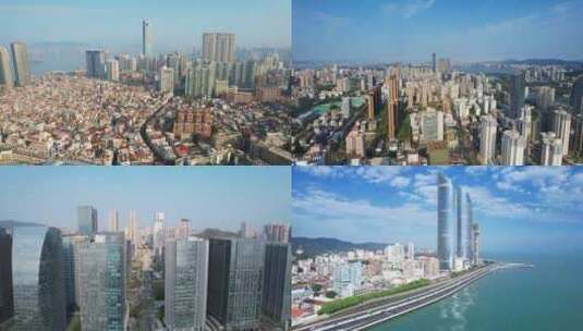 厦门航拍城市建筑风光合集高清在线视频素材下载