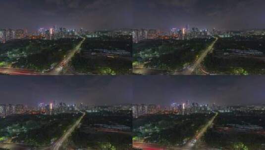 【正版8K素材】深圳绿色城市夜景延时3高清在线视频素材下载