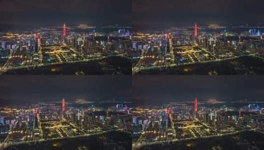 深圳市民中心灯光秀夜景延时3高清在线视频素材下载