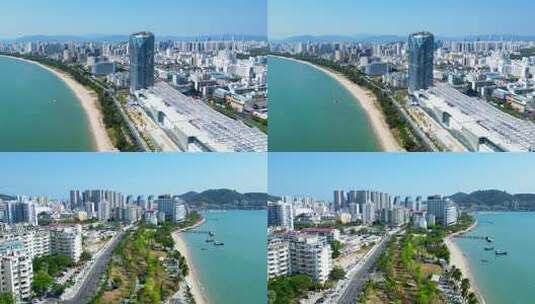 三亚海滩度假三亚湾航拍【4K60】高清在线视频素材下载