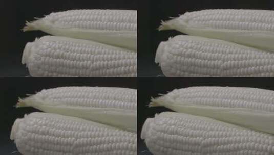 白玉米旋转特写LOG高清在线视频素材下载