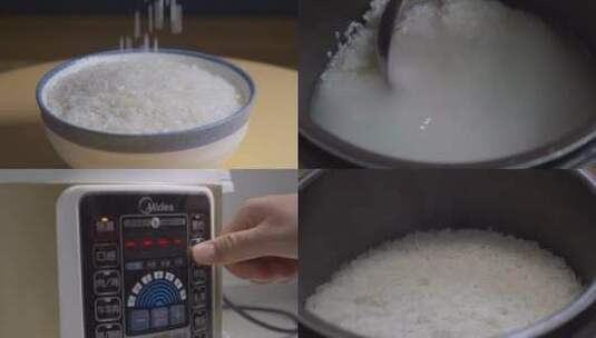 4K喷香米饭-大米饭-蒸米饭-吃米饭高清在线视频素材下载