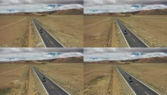 西藏G318国道聂拉木公路交通航拍高清在线视频素材下载