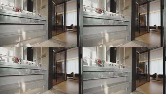 现代简奢豪宅开放式厨房高清在线视频素材下载