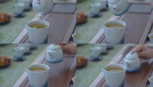 茶壶倒茶高清在线视频素材下载