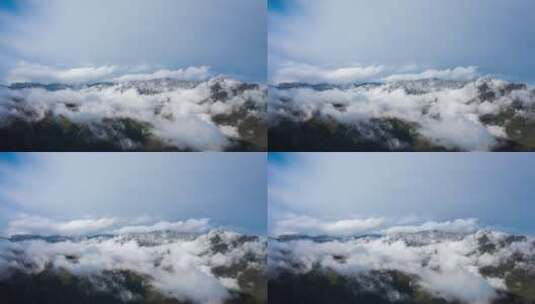 翻腾云雾后的雪山高清在线视频素材下载