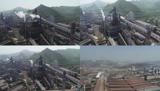 炼钢厂航拍高清在线视频素材下载