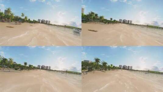 唯美海滩地产建筑漫游镜头高清在线视频素材下载