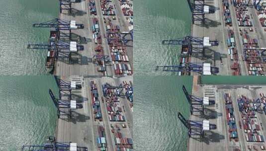 航拍海口港码头高清在线视频素材下载