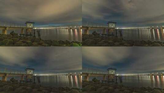 珠海大桥夜景延时8k高清在线视频素材下载