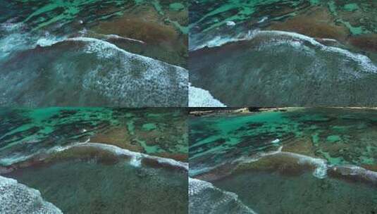 巴厘岛透明的海面航拍高清在线视频素材下载