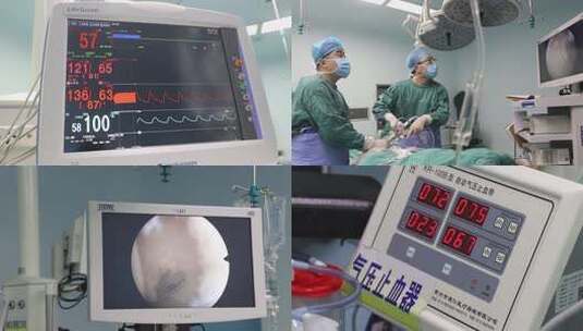实拍医生在手术室做手术微创手术高清在线视频素材下载
